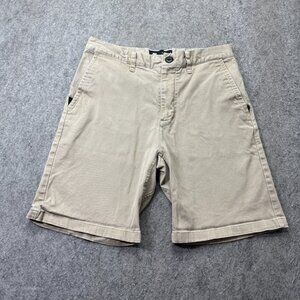 Nike SB Shorts Men 30 Beige Khaki Chino Stretch 8" Flat Front Zip 860142
